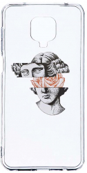 Husa Bestcase comp cu Xiaomi Redmi Note 9 Pro / Redmi Note 9 Pro Max David Statue - Rose 2MM Soft Silicon prot cam T 604 