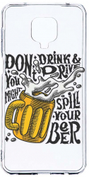 Husa Bestcase comp cu Xiaomi Redmi Note 9 Pro / Redmi Note 9 Pro Max Dont Drink And Drive 2MM Soft Silicon prot cam T 796 