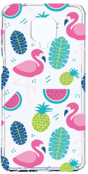 Husa Bestcase comp cu Xiaomi Redmi Note 9S Flamingo 2MM Soft Silicon prot cam T 91 