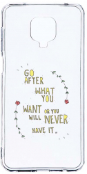 Husa Bestcase comp cu Xiaomi Redmi Note 9S Go After What You Want 2MM Soft Silicon prot cam T 483 