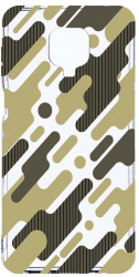 Husa Bestcase comp cu Xiaomi Redmi Note 9S Green Camouflage 2MM Soft Silicon prot cam T 811 