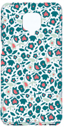 Husa Bestcase comp cu Xiaomi Redmi Note 9S Green Flowers Pattern 2MM Soft Silicon prot cam T 632 