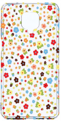 Husa Bestcase comp cu Xiaomi Redmi Note 9S Happy Little Flowers 2MM Soft Silicon prot cam T 501 