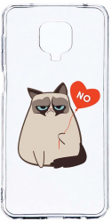Husa Bestcase comp cu Xiaomi Redmi Note 9S Meme - Grumpy Says No 2MM Soft Silicon prot cam T 657 