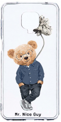 Husa Bestcase comp cu Xiaomi Redmi Note 9 Pro / Redmi Note 9 Pro Max Nice Guy - Teddy Bear 2MM Soft Silicon prot cam T 934 