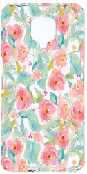 Husa Bestcase comp cu Xiaomi Redmi Note 9S Pastel Colors Collection Flowers 2MM Soft Silicon prot cam T 503 