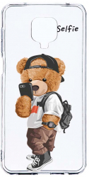 Husa Bestcase comp cu Xiaomi Redmi Note 9 Pro / Redmi Note 9 Pro Max Selfie Teddy Bear 2MM Soft Silicon prot cam T 925 