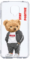 Husa Bestcase comp cu Xiaomi Redmi Note 9 Pro / Redmi Note 9 Pro Max Stay Positive - Teddy Bear 2MM Soft Silicon prot cam T 926 