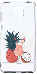 Husa Bestcase comp cu Xiaomi Redmi Note 9 Pro / Redmi Note 9 Pro Max Summer Coktail 2MM Soft Silicon prot cam T 834 
