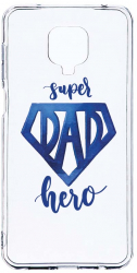 Husa Bestcase comp cu Xiaomi Redmi Note 9S Superhero Dad 2MM Soft Silicon prot cam T 182 
