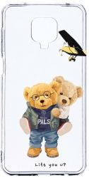 Husa Bestcase comp cu Xiaomi Redmi Note 9S Teddy Bear Lift me up 2MM Soft Silicon prot cam T 933 