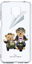 Husa Bestcase comp cu Xiaomi Redmi Note 9 Pro / Redmi Note 9 Pro Max Teddy On The Road 2MM Soft Silicon prot cam T 932 