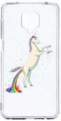 Husa Bestcase comp cu Xiaomi Redmi Note 9S Unicorn Rainbow 2MM Soft Silicon prot cam T 529 