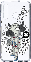 Husa Bestcase Compatibila cu Honor 20 Lite / 10 Lite Cow Astronaut 2MM Soft Silicon prot cam T 976 