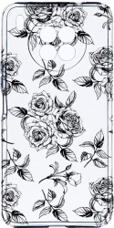 Husa Bestcase Compatibila cu Honor 50 Lite Black Roses 2MM Soft Silicon prot cam T 1045 