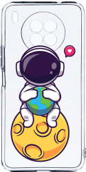 Husa Bestcase Compatibila cu Honor 50 Lite Cute Astronaut 2MM Soft Silicon prot cam T 1022 