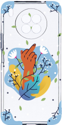 Husa Bestcase Compatibila cu Honor 50 Lite Flowers FCK 2MM Soft Silicon prot cam T 1020 