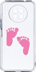 Husa Bestcase Compatibila cu Honor 50 Lite Girl Feet Print 2MM Soft Silicon prot cam T 961 