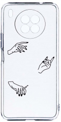 Husa Bestcase Compatibila cu Honor 50 Lite Hands 2MM Soft Silicon prot cam T 740 