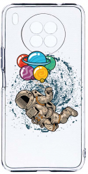 Husa Bestcase Compatibila cu Honor 50 Lite Happy Astronaut 2MM Soft Silicon prot cam T 773 