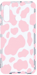 Husa Bestcase Compatibila cu Huawei P30 Lite Pink Cow 2MM Soft Silicon prot cam T 786 