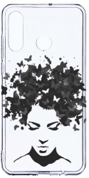 Husa Bestcase Compatibila cu Huawei P30 Lite Woman BW 2MM Soft Silicon prot cam T 51 