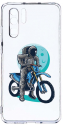 Husa Bestcase Compatibila cu Huawei P30 Pro Astronaut Biker 2MM Soft Silicon prot cam T 828 