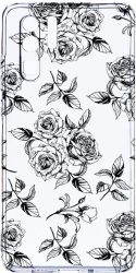 Husa Bestcase Compatibila cu Huawei P30 Pro Black Roses 2MM Soft Silicon prot cam T 1045 