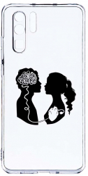 Husa Bestcase Compatibila cu Huawei P30 Pro Love With Brain 2MM Soft Silicon prot cam T 748 