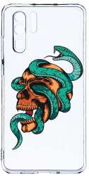 Husa Bestcase Compatibila cu Huawei P30 Pro Skull 2MM Soft Silicon prot cam T 831 