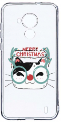 Husa Bestcase compatibila cu Nokia C30 I Want To Be Rudolph 2MM Soft Silicon prot cam T 877 