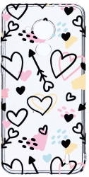 Husa Bestcase compatibila cu Nokia C30 Love Symbols 2MM Soft Silicon prot cam T 764 