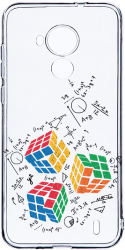 Husa Bestcase compatibila cu Nokia C30 Rubik Cube 2MM Soft Silicon prot cam T 994 