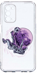 Husa Bestcase compatibila cu OPPO A93 5G Astronaut Football 2MM Soft Silicon prot cam T 833 