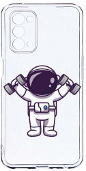Husa Bestcase compatibila cu OPPO A54 5G Astronaut Gym 2MM Soft Silicon prot cam T 778 
