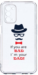 Husa Bestcase compatibila cu OPPO A74 5G Bad Dad 2MM Soft Silicon prot cam T 53 