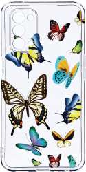 Husa Bestcase compatibila cu OPPO A93 5G Beautiful Color Butterflies 2MM Soft Silicon prot cam T 992 