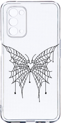 Husa Bestcase compatibila cu OPPO A54 5G Butterfly 2MM Soft Silicon prot cam T 1042 