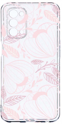 Husa Bestcase compatibila cu OPPO A74 5G Flowers 2MM Soft Silicon prot cam T 113 