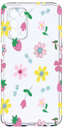 Husa Bestcase compatibila cu OPPO A74 5G Flowers 2MM Soft Silicon prot cam T 687 