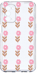 Husa Bestcase compatibila cu OPPO A93 5G Flowers Pattern 2MM Soft Silicon prot cam T 505 