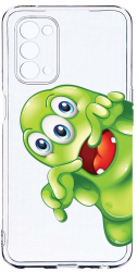 Husa Bestcase compatibila cu OPPO A54 5G Green Monster 2MM Soft Silicon prot cam T 60 