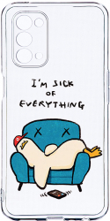 Husa Bestcase compatibila cu OPPO A54 5G Im Sick Of Everything 2MM Soft Silicon prot cam T 1017 