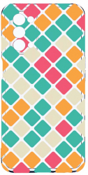 Husa Bestcase compatibila cu OPPO A74 5G Mozaic 2MM Soft Silicon prot cam T 123 