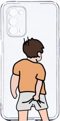 Husa Bestcase compatibila cu OPPO A54 5G Scratching 2MM Soft Silicon prot cam T 972 