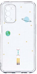 Husa Bestcase compatibila cu OPPO A54 5G Universe Spacecraft 2MM Soft Silicon prot cam T 471