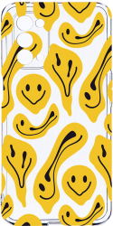 Husa Bestcase compatibila cu OPPO A93 5G Yellow Acid Smiley 2MM Soft Silicon prot cam T 1052 