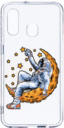 Husa Bestcase Compatibila cu Samsung Galaxy A20e Astronaut On Moon 2MM Soft Silicon prot cam T 1001 