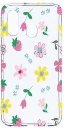 Husa Bestcase Compatibila cu Samsung Galaxy A20e Flowers 2MM Soft Silicon prot cam T 687 