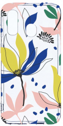 Husa Bestcase Compatibila cu Samsung Galaxy A20e Flowers Pattern 2MM Soft Silicon prot cam T 754 